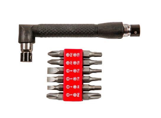 Końcówka wkrętakowa z uchwytem, zestaw 13 sztuk Top Tools