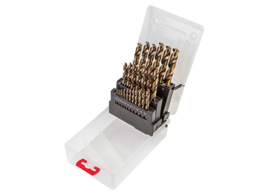 Wiertło do metalu HSS-G, 1,0-13,0 mm, zestaw 25 sztuk VERTO
