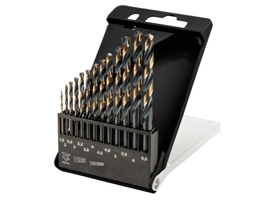 Wiertło do metalu HSS-CNC, 124°, "Pro-Tec", 1,5 - 6,5 mm, zestaw 13 sztuk GRAPHITE