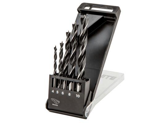 Wiertło do drewna spiralne, 4,0 - 10 mm, zestaw 5 sztuk GRAPHITE