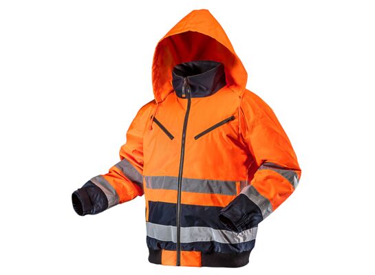 Kurtka robocza ostrzegawcza ocieplana, pomarańczowa, rozmiar L NEO