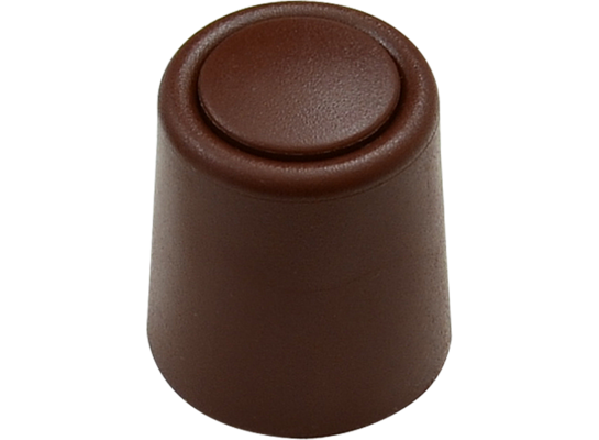 Odbojnik drzwiowy gumowy 27 x 30 mm brąz z maskownicą