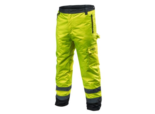 Spodnie robocze ostrzegawcze ocieplane, żółte, rozmiar XXXL NEO