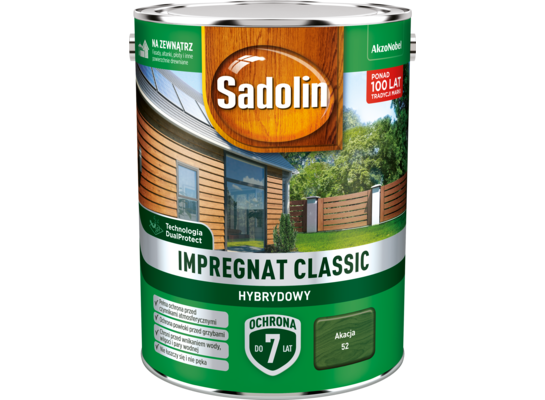 Impregnat CLASSIC HYBRYDOWY Akacja 4,5 l Sadolin