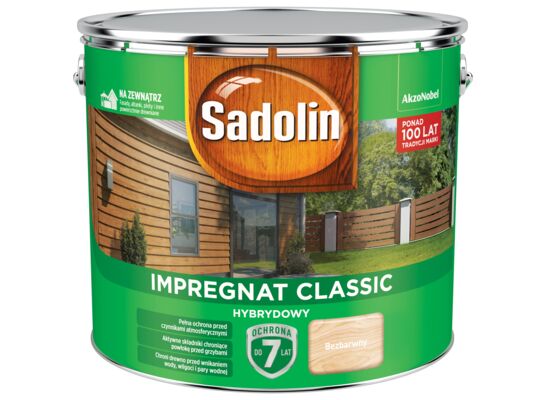 Impregnat CLASSIC HYBRYDOWY Bezbarwny 9 l Sadolin
