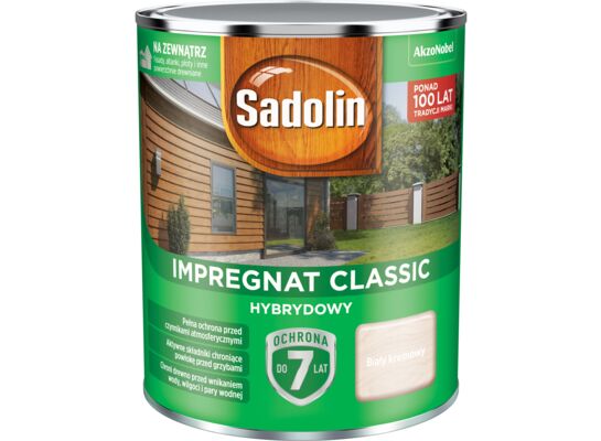 Impregnat CLASSIC HYBRYDOWY Biały Krem 0,75 l Sadolin