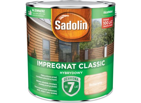 Impregnat CLASSIC HYBRYDOWY Bezbarwny 2,5 l Sadolin