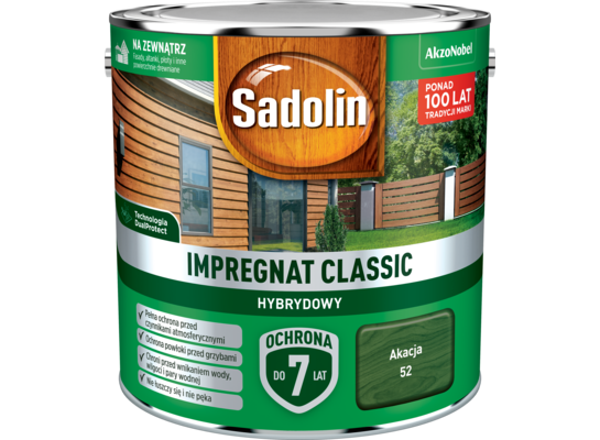 Impregnat CLASSIC HYBRYDOWY Akacja 2,5 l Sadolin