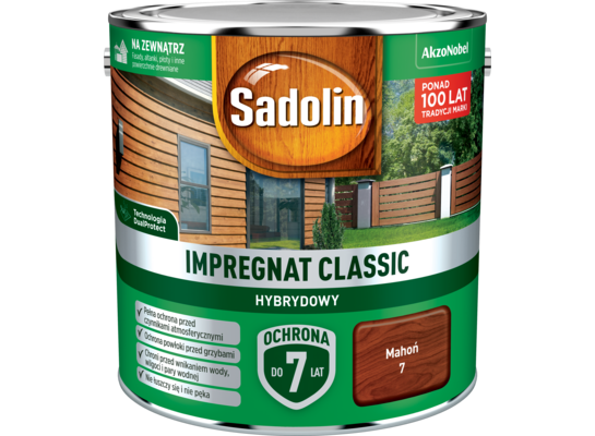 Impregnat CLASSIC HYBRYDOWY Mahoń 2,5 l Sadolin