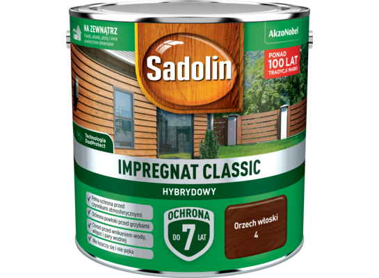 Impregnat CLASSIC HYBRYDOWY Orzech Włoski 2,5 l Sadolin
