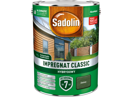 Impregnat CLASSIC HYBRYDOWY Zielony 4,5 l Sadolin