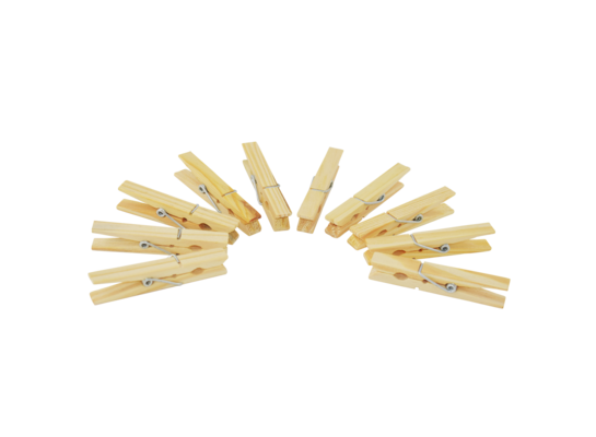 Klamerki do bielizny drewniane NORMAL 10 brązowe