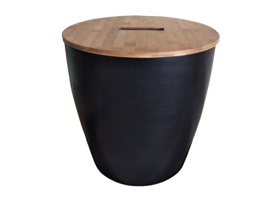 Kosz pufa na bieliznę Scandi czarny