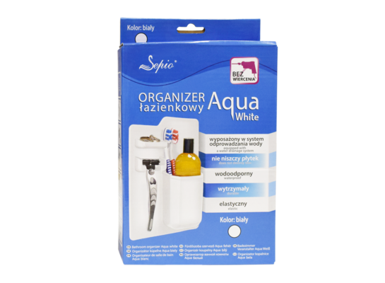 Organizer łazienkowy Aqua biały