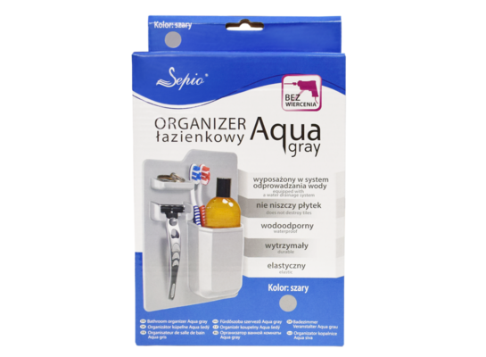 Organizer łazienkowy Aqua szary