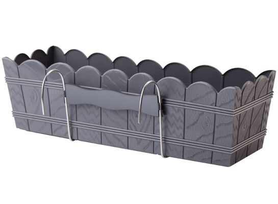 Skrzynka drewnopodobna 55 z uchwytami antracyt