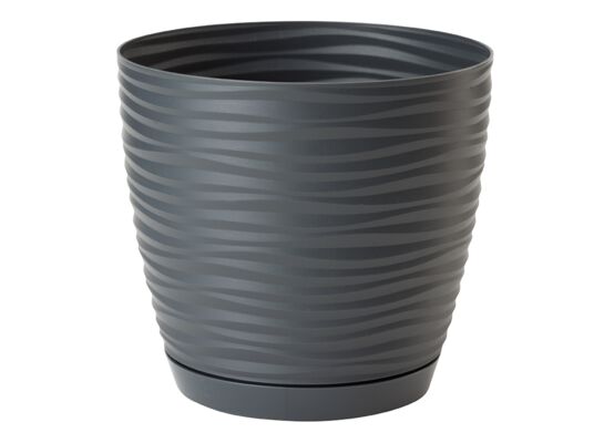 Doniczka SAHARA PETIT 23 z podstawką antracyt