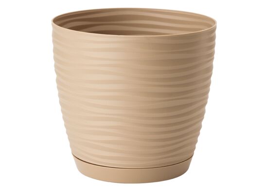 Doniczka SAHARA PETIT 23 z podstawką cafe latte
