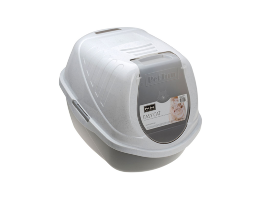 Toaleta Easy Cat szary 54 x 40 x 40 cm z łopatką Pet Inn