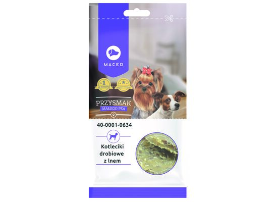 Przysmak dla psa Kotleciki wołowe z ryżem 50g Maced
