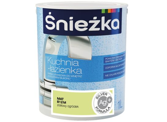 Farba lateksowa Kuchnia Łazienka ziołowy ogródek MAT 1 l Śnieżka 