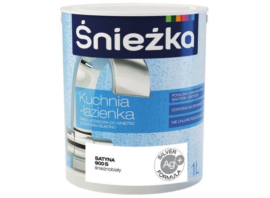 Farba lateksowa Kuchnia Łazienka śnieżnobiały SAT 1 l Śnieżka 
