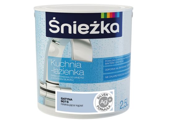 Farba lateksowa Kuchnia Łazienka relaksująca kąpiel SAT 2,5 l Śnieżka 