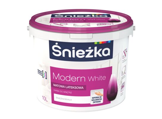 Farba emulsyjna Modern White 10 l Śnieżka 