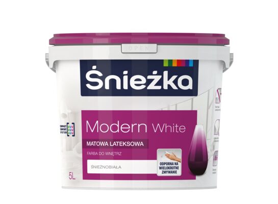Farba emulsyjna Modern White 3 l Śnieżka 