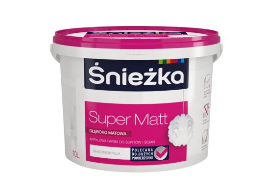 Farba emulsyjna Super MATT biały 10 l Śnieżka 