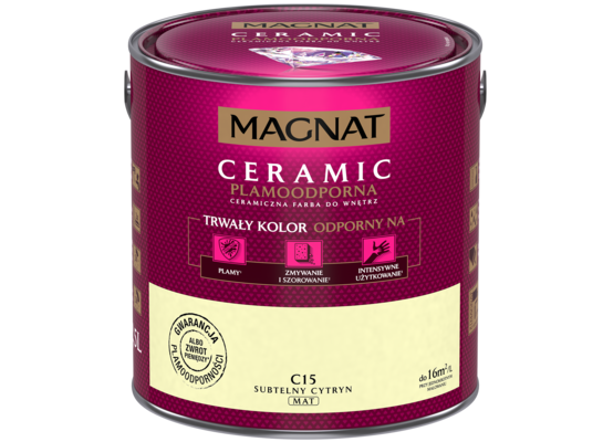 Farba ceramiczna MAGNAT Ceramic subtelny cytryn C15 2,5 l