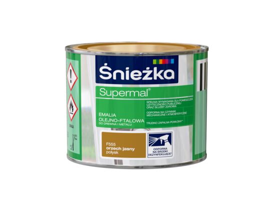 Farba emaliowa olejno-ftalowa Supermal orzech jasny 0,2 l Śnieżka 