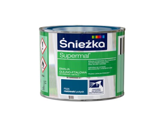 Farba emaliowa olejno-ftalowa Supermal niebieska 0,2 l Śnieżka 