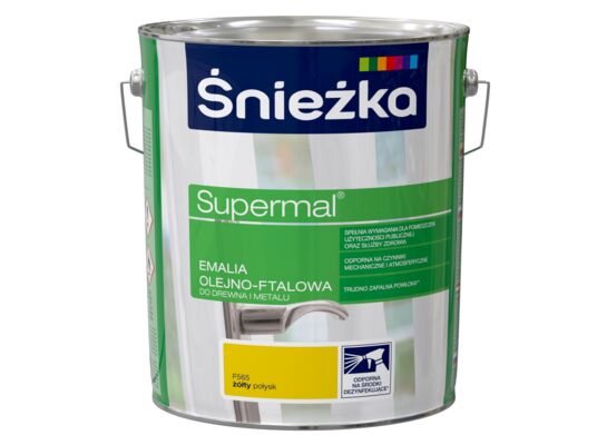 Farba emaliowa olejno-ftalowa Supermal żółty 10 l Śnieżka 