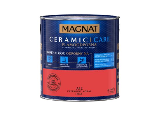 Farba ceramiczna MAGNAT Ceramic Care czerwony koral A12 2,5 l