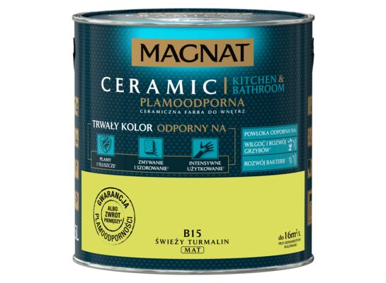 Farba ceramiczna MAGNAT Kitchen&Bathroom świeży turmalin B15 2,5 l