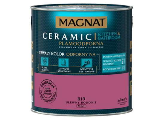 Farba ceramiczna MAGNAT Kitchen&Bathroom ulewny rodonit B19 2,5 l