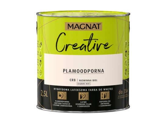 Farba lateksowa MAGNAT Creative niewinna biel 2,5 l