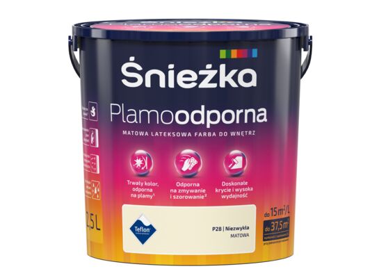 Farba lateksowa Plamoodporna niezwykła P28 2,5 l Śnieżka 