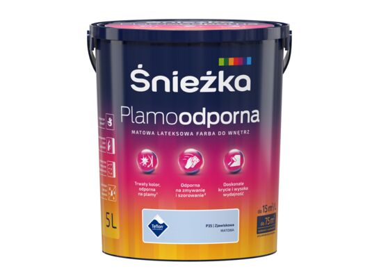 Farba lateksowa Plamoodporna zjawiskowa P35 5 l Śnieżka 