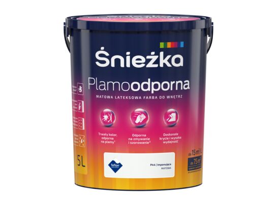 Farba lateksowa Plamoodporna imponująca P44 5 l Śnieżka 