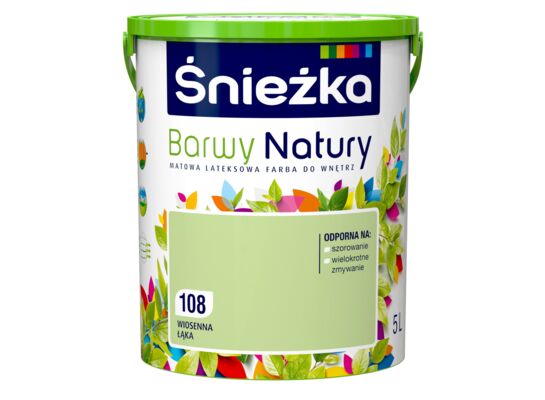 Farba lateksowa Barwy Natury wiosenna łąka 108 5 l Śnieżka