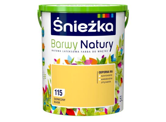 Farba lateksowa Barwy Natury słoneczny blask 115 5 l Śnieżka