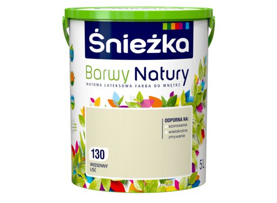 Farba lateksowa Barwy Natury wiosenny liść 130 5 l Śnieżka