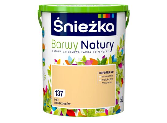 Farba lateksowa Barwy Natury pole słoneczników 137 5 l Śnieżka 