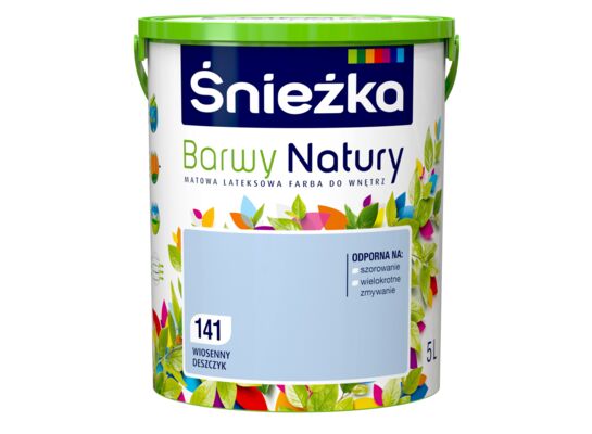 Farba lateksowa Barwy Natury wiosenny deszczyk 141 5 l Śnieżka 