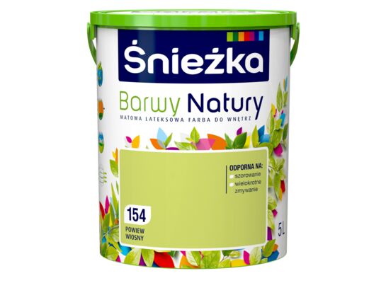 Farba lateksowa Barwy Natury powiew wiosny 154 5 l Śnieżka 