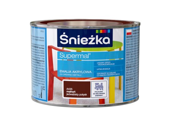 Farba emaliowa Supermal akrylowy mahoń 0,4 l Śnieżka 