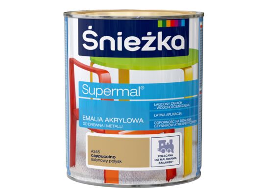 Farba emaliowa Supermal akrylowy A345 cappuccino SAT 0,8 l Śnieżka 