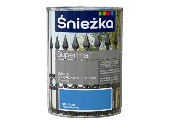 Emalia chlorokauczukowa Supermal niebieska jasna 900 ml Śnieżka 